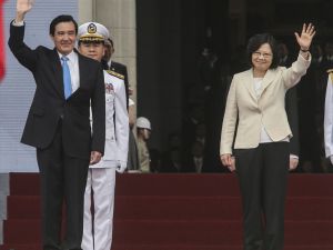 UPDATE 2 - New Taiwan president sworn in amid tension with China