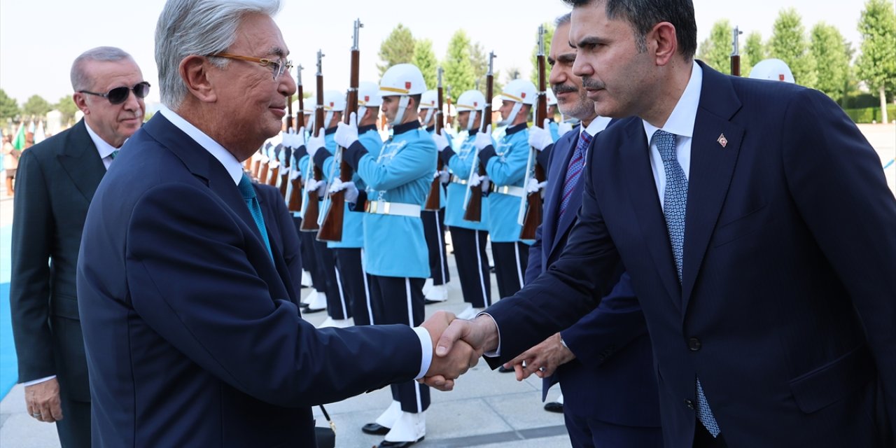 Turkish President Erdogan welcomes Kazakh counterpart