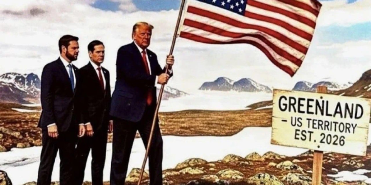 President Trump posts image of himself holding US flag in Greenland