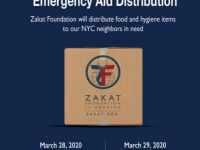 Zakat Foundation will dsitribute food and hygine items