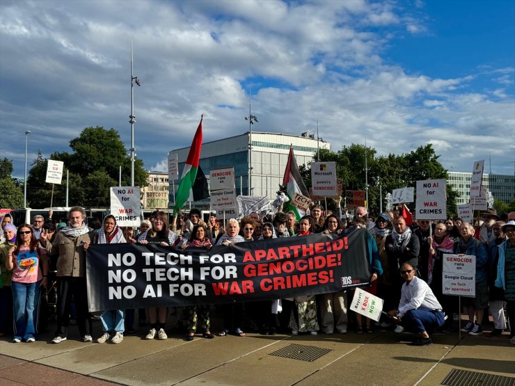 Protest in Geneva slams AI for Good Summit over big tech's reported role in Gaza war