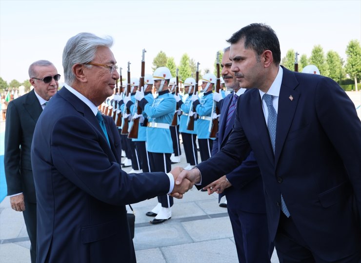 Turkish President Erdogan welcomes Kazakh counterpart